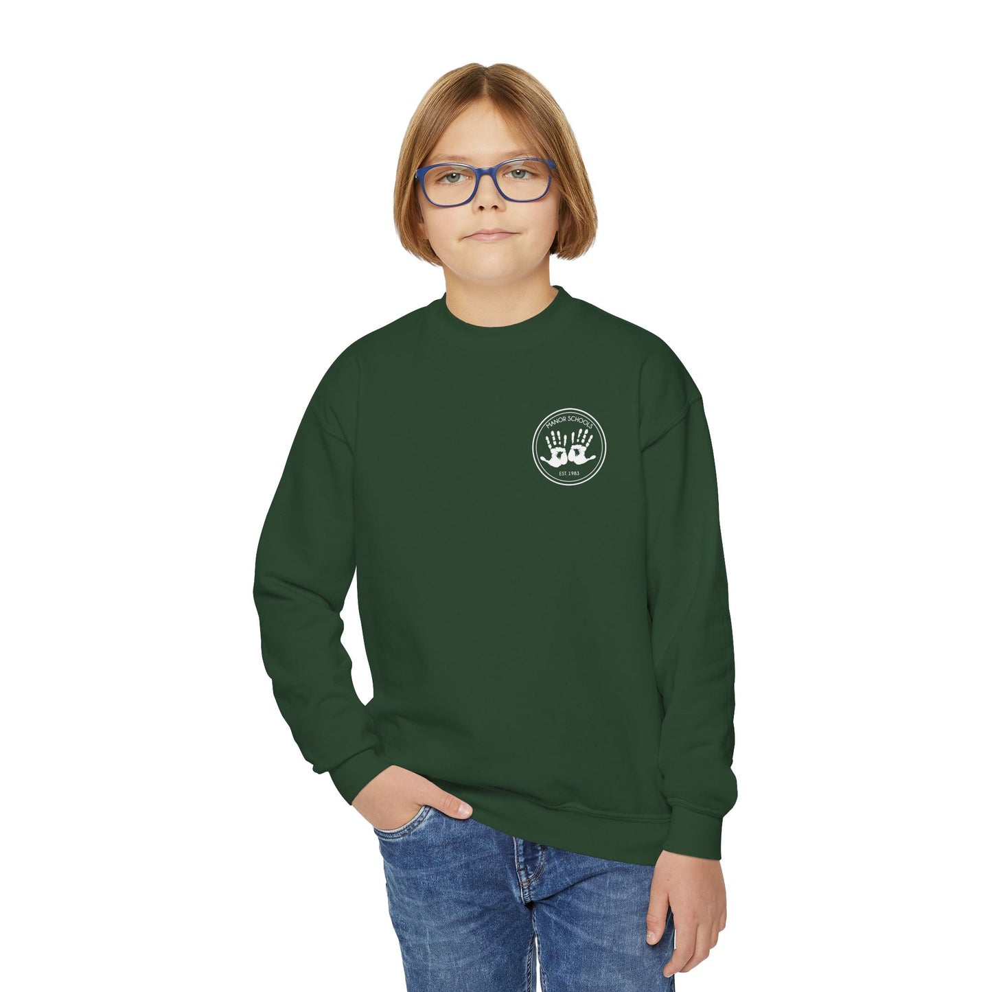 Manor Schools Classic Youth Crewneck