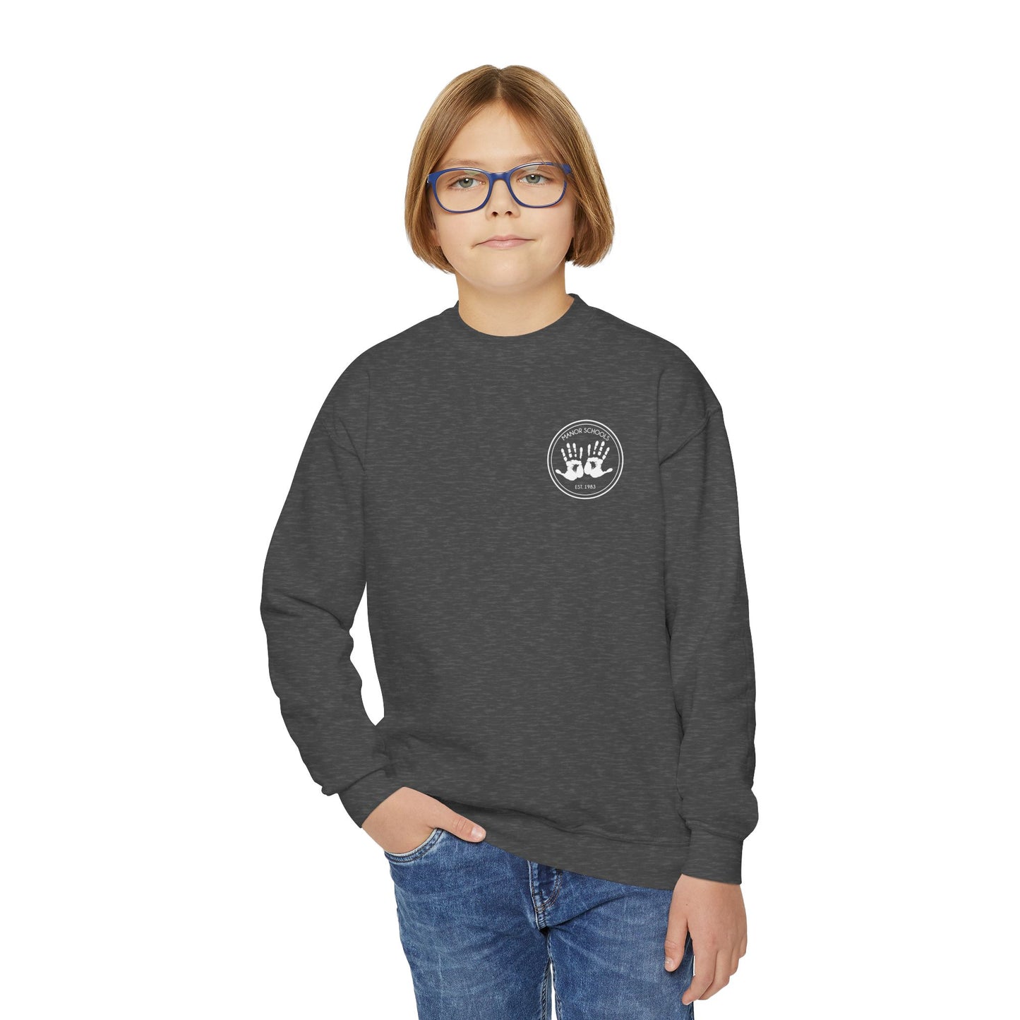 Manor Schools Classic Youth Crewneck